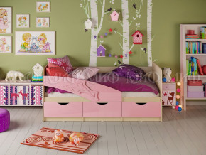 Кровать Дельфин 1600 Розовый металлик в Салехарде - salekhard.magazinmebel.ru | фото