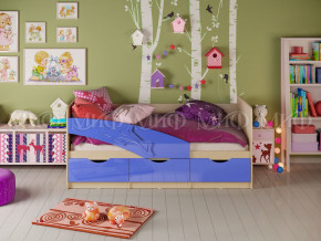 Кровать Дельфин 1600 Синий металлик в Салехарде - salekhard.magazinmebel.ru | фото - изображение 1