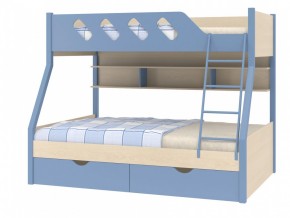 Кровать Дельта 20.02 голубая в Салехарде - salekhard.magazinmebel.ru | фото - изображение 4