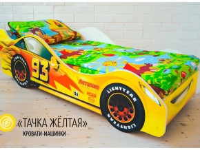 Кровать детская машина Тачка Желтая в Салехарде - salekhard.magazinmebel.ru | фото