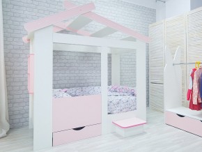 Кровать детская Теремок без ящика розовая в Салехарде - salekhard.magazinmebel.ru | фото - изображение 2