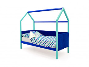 Кровать-домик мягкий Svogen мятно-синий в Салехарде - salekhard.magazinmebel.ru | фото