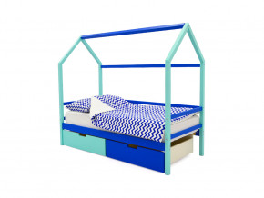 Кровать-домик Svogen с ящиками мятно-синий в Салехарде - salekhard.magazinmebel.ru | фото