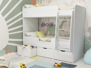 Кровать двухъярусная Малыш двойняшка белый в Салехарде - salekhard.magazinmebel.ru | фото