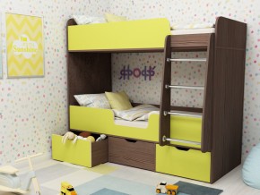 Кровать двухъярусная Малыш двойняшка бодега-лайм в Салехарде - salekhard.magazinmebel.ru | фото