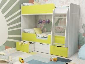 Кровать двухъярусная Малыш двойняшка винтерберг-лайм в Салехарде - salekhard.magazinmebel.ru | фото