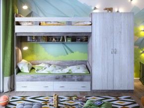 Кровать двухъярусная Юта 2 со шкафом в Салехарде - salekhard.magazinmebel.ru | фото