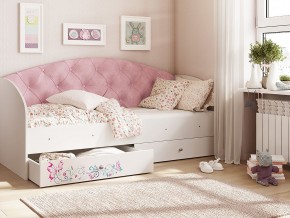 Кровать Эльза Белый-розовый в Салехарде - salekhard.magazinmebel.ru | фото