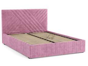 Кровать Гамма 1400 с основанием велюр тенерифе розовый в Салехарде - salekhard.magazinmebel.ru | фото - изображение 2