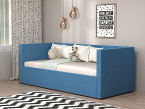 Кровать мягкая с подъёмным механизмом арт. 030 синий в Салехарде - salekhard.magazinmebel.ru | фото
