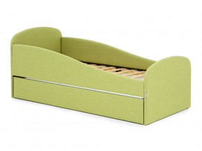 Кровать с ящиком Letmo авокадо (рогожка) в Салехарде - salekhard.magazinmebel.ru | фото - изображение 1