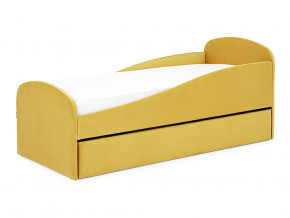 Кровать с ящиком Letmo горчичный (велюр) в Салехарде - salekhard.magazinmebel.ru | фото - изображение 9