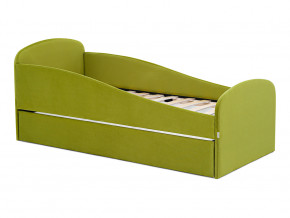 Кровать с ящиком Letmo оливковый (велюр) в Салехарде - salekhard.magazinmebel.ru | фото