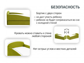 Кровать с ящиком Letmo оливковый (велюр) в Салехарде - salekhard.magazinmebel.ru | фото - изображение 13