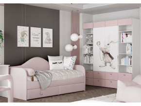 Кровать с мягкой обивкой Алиса ПМ-332.18 велюр розовый в Салехарде - salekhard.magazinmebel.ru | фото - изображение 3