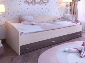 Кровать с выкатными ящиками Дуб молочный-Бодего в Салехарде - salekhard.magazinmebel.ru | фото