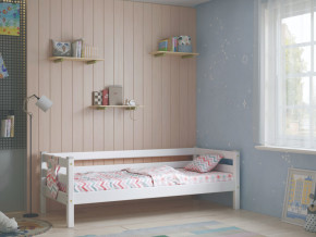 Кровать с задней защитой Соня Вариант 2 белая в Салехарде - salekhard.magazinmebel.ru | фото