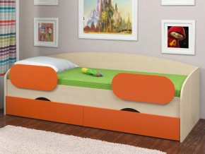Кровать Соня 2 дуб молочный-оранжевый в Салехарде - salekhard.magazinmebel.ru | фото - изображение 2