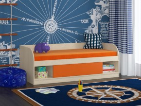 Кровать Соня 4 дуб молочный-оранжевый в Салехарде - salekhard.magazinmebel.ru | фото