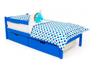 Кровать Svogen classic с ящиками и бортиком синий в Салехарде - salekhard.magazinmebel.ru | фото