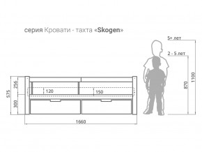 Кровать-тахта Svogen с ящиками и бортиком бежевый-белый в Салехарде - salekhard.magazinmebel.ru | фото - изображение 3