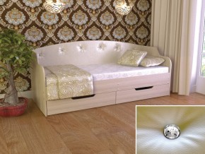 Кровать Юниор Тип 2 шимо светлый/белый перламутр 800х1600 в Салехарде - salekhard.magazinmebel.ru | фото