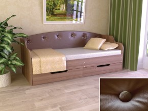 Кровать Юниор Тип 2 шимо темный/арабика 800х1600 в Салехарде - salekhard.magazinmebel.ru | фото - изображение 1