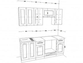Кухонный гарнитур 1 Белый Вегас 2000 мм в Салехарде - salekhard.magazinmebel.ru | фото - изображение 2
