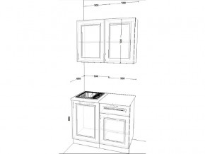 Кухонный гарнитур 16 Белый Вегас 1000 мм в Салехарде - salekhard.magazinmebel.ru | фото - изображение 2