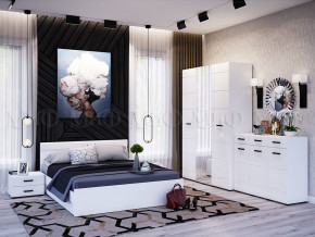 Спальня Нэнси New МДФ Белый глянец холодный, Белый в Салехарде - salekhard.magazinmebel.ru | фото