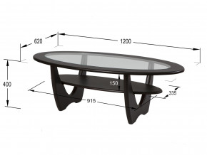 Стол журнальный Юпитер со стеклом СЖС-01 венге в Салехарде - salekhard.magazinmebel.ru | фото - изображение 2