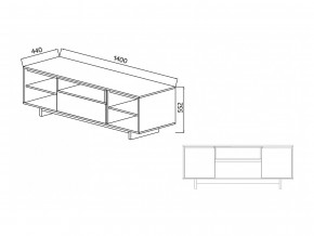 Тумба для ТВА Moderno-1400 Ф6 в Салехарде - salekhard.magazinmebel.ru | фото - изображение 4