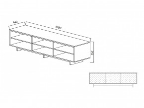 Тумба для ТВА Moderno-1800 Ф1 в Салехарде - salekhard.magazinmebel.ru | фото - изображение 2