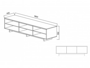 Тумба для ТВА Moderno-1800 Ф6 в Салехарде - salekhard.magazinmebel.ru | фото - изображение 4