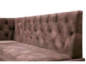 Угловой диван Призма каретная стяжка коричневый с коробами в Салехарде - salekhard.magazinmebel.ru | фото - изображение 2
