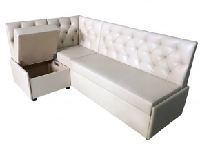 Угловой диван Призма со стяжками белый со спальным местом в Салехарде - salekhard.magazinmebel.ru | фото - изображение 2