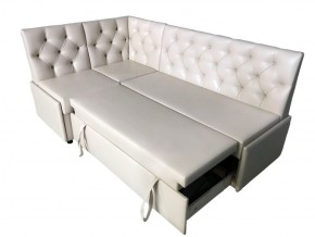 Угловой диван Призма со стяжками белый со спальным местом в Салехарде - salekhard.magazinmebel.ru | фото - изображение 3