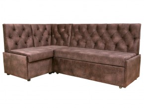 Угловой диван Призма со стяжкми коричневый со спальным местом в Салехарде - salekhard.magazinmebel.ru | фото - изображение 1