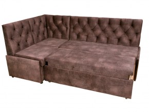 Угловой диван Призма со стяжкми коричневый со спальным местом в Салехарде - salekhard.magazinmebel.ru | фото - изображение 4